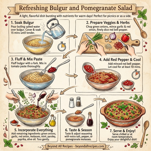 Refreshing Bulgur and Pomegranate Salad instructions