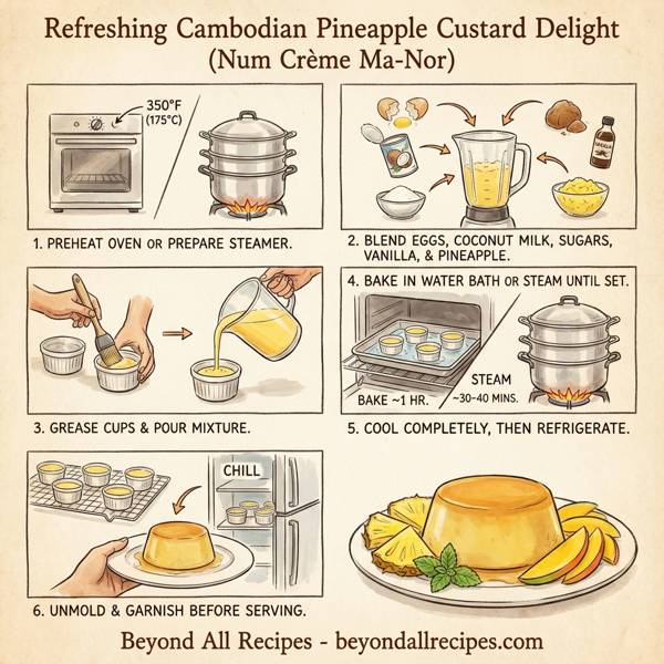 Refreshing Cambodian Pineapple Custard Delight instructions