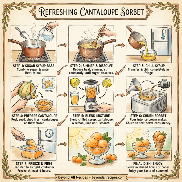 Refreshing Cantaloupe Sorbet instructions