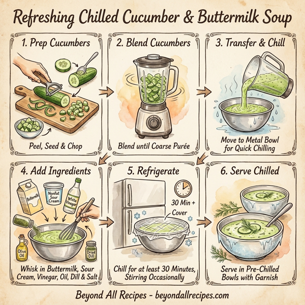 Refreshing Chilled Cucumber & Buttermilk Soup instructions