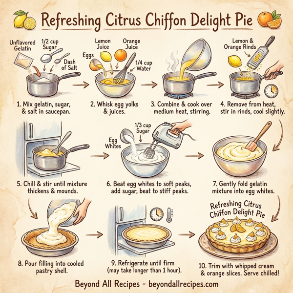 Refreshing Citrus Chiffon Delight Pie instructions