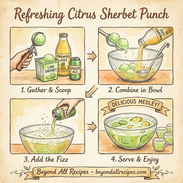 Refreshing Citrus Sherbet Punch instructions