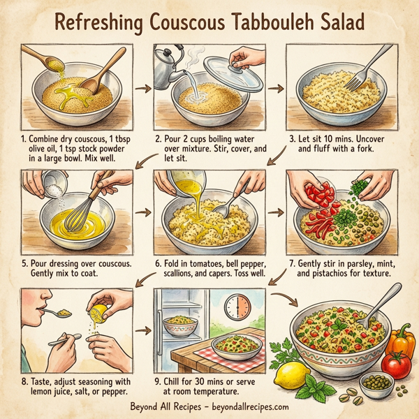 Refreshing Couscous Tabbouleh Salad instructions