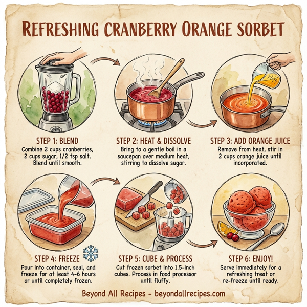 Refreshing Cranberry Orange Sorbet instructions