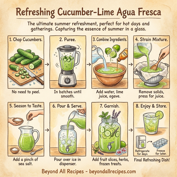 Refreshing Cucumber-Lime Agua Fresca instructions