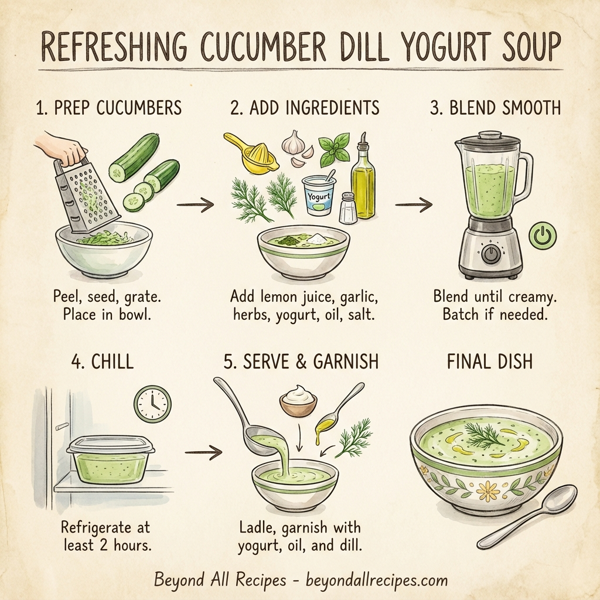 Refreshing Cucumber Dill Yogurt Soup instructions