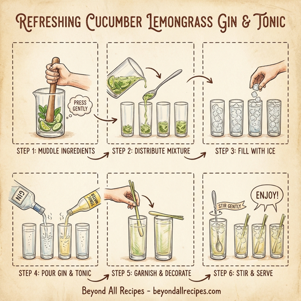 Refreshing Cucumber Lemongrass Gin & Tonic instructions