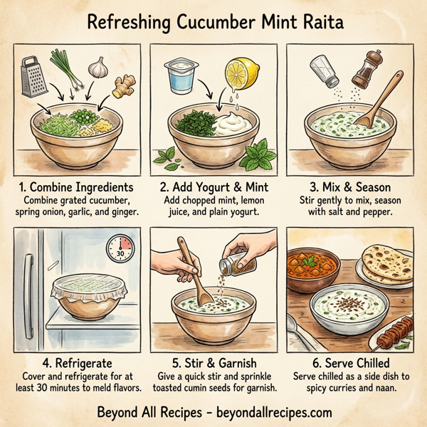 Refreshing Cucumber Mint Raita instructions