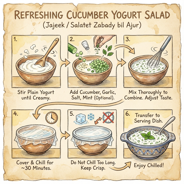 Refreshing Cucumber Yogurt Salad instructions