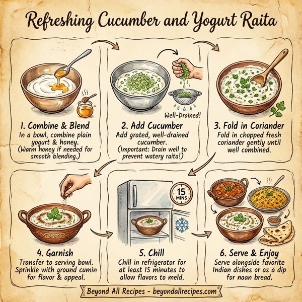 Refreshing Cucumber and Yogurt Raita instructions