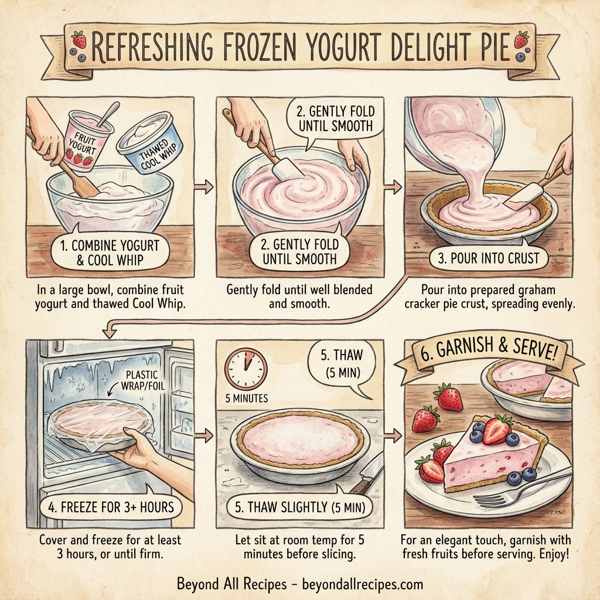 Refreshing Frozen Yogurt Delight Pie instructions