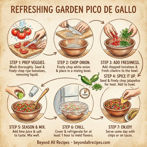 Refreshing Garden Pico de Gallo instructions