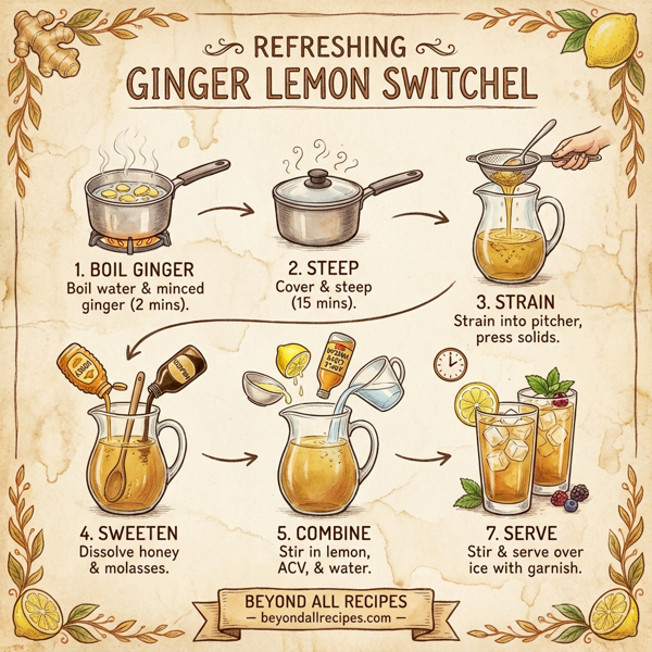 Refreshing Ginger Lemon Switchel instructions