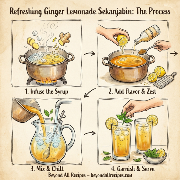 Refreshing Ginger Lemonade Sekanjabin instructions