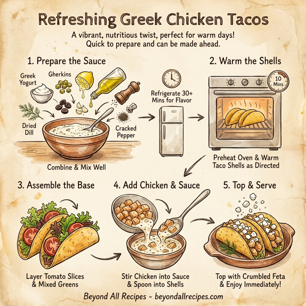 Refreshing Greek Chicken Tacos instructions