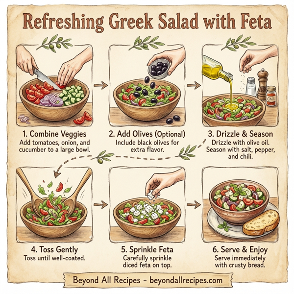 Refreshing Greek Salad with Feta instructions