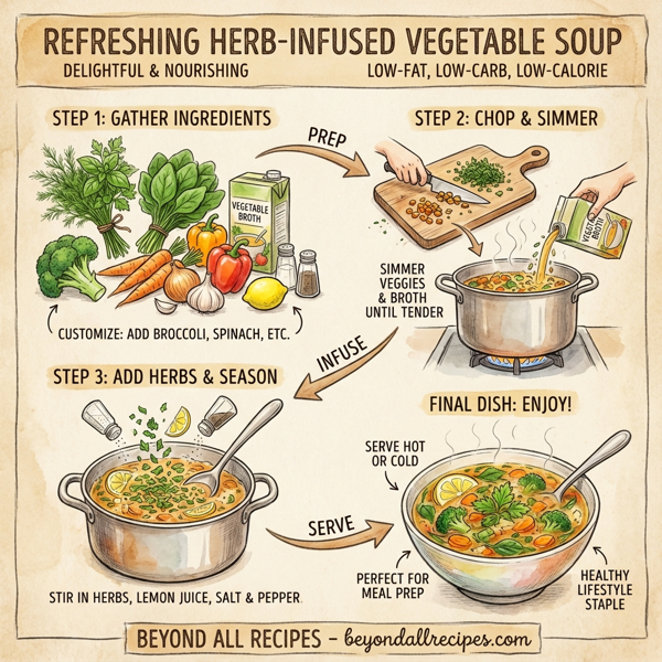 Refreshing Herb-Infused Vegetable Soup instructions