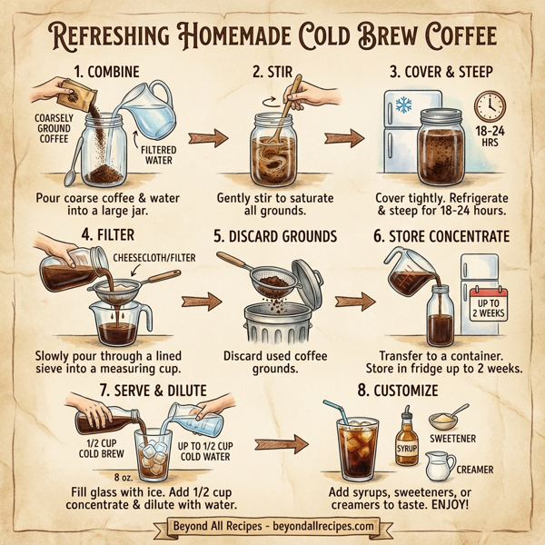 Refreshing Homemade Cold Brew Coffee instructions