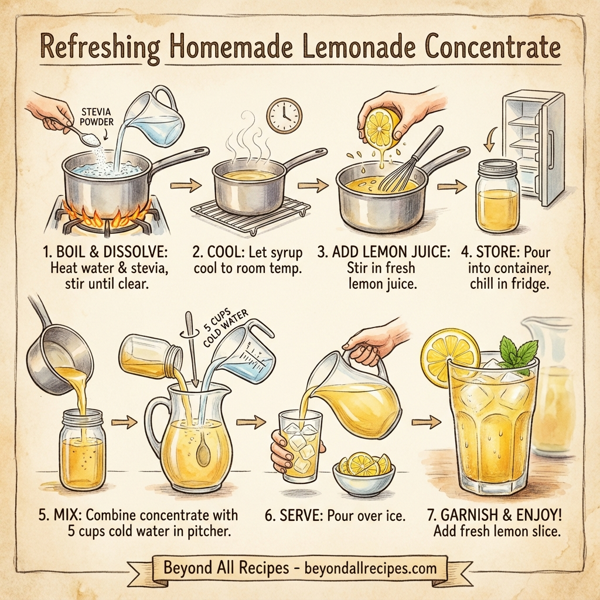 Refreshing Homemade Lemonade Concentrate instructions