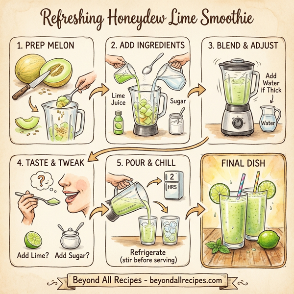 Refreshing Honeydew Lime Smoothie instructions