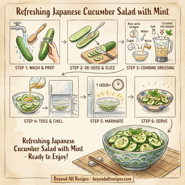 Refreshing Japanese Cucumber Salad with Mint instructions