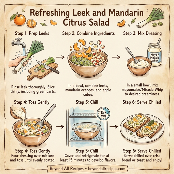 Refreshing Leek and Mandarin Citrus Salad instructions