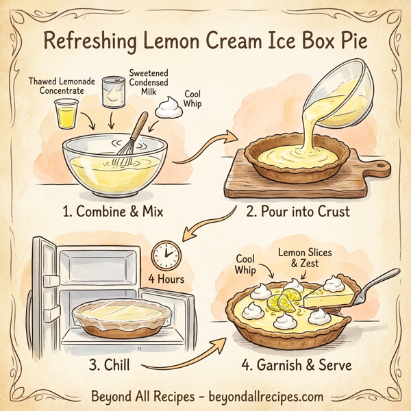 Refreshing Lemon Cream Ice Box Pie instructions