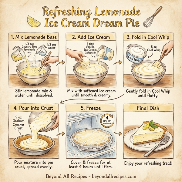 Refreshing Lemonade Ice Cream Dream Pie instructions