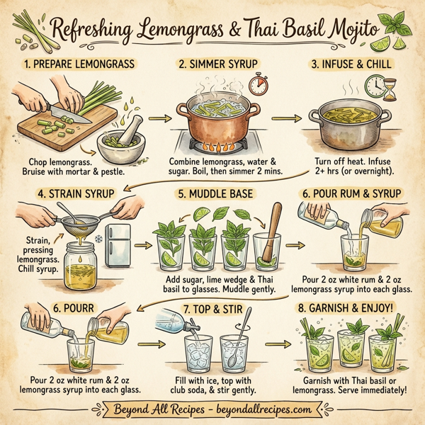 Refreshing Lemongrass & Thai Basil Mojito instructions