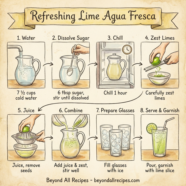 Refreshing Lime Agua Fresca instructions