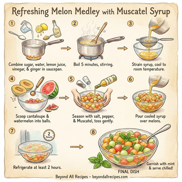 Refreshing Melon Medley with Muscatel Syrup instructions