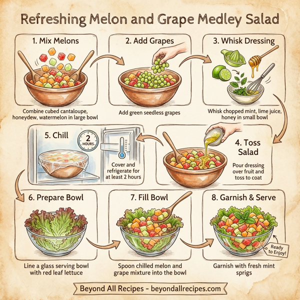 Refreshing Melon and Grape Medley Salad instructions