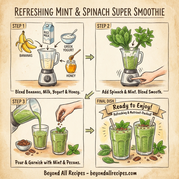 Refreshing Mint & Spinach Super Smoothie instructions