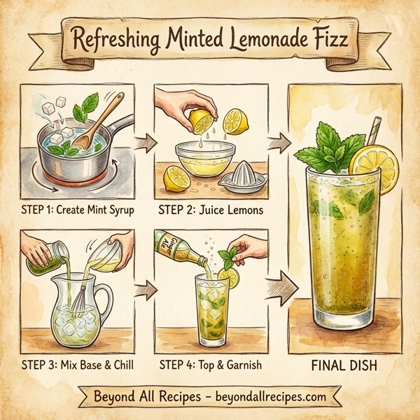 Refreshing Minted Lemonade Fizz instructions