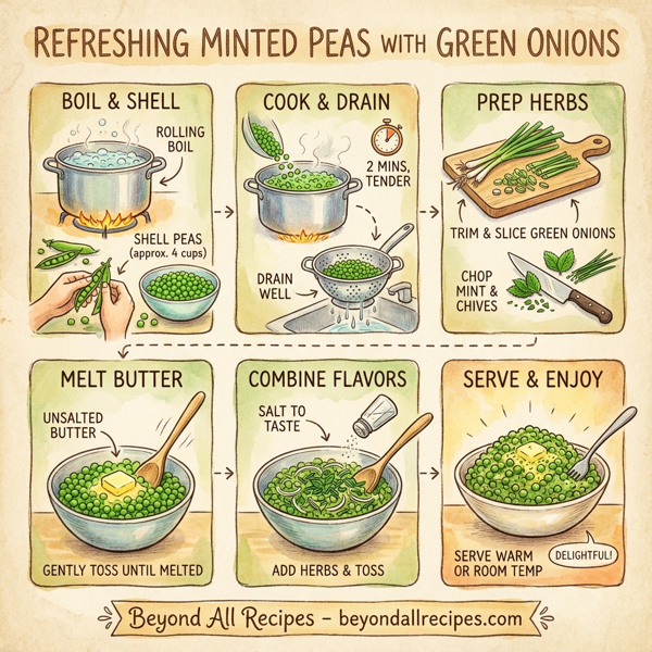Refreshing Minted Peas with Green Onions instructions