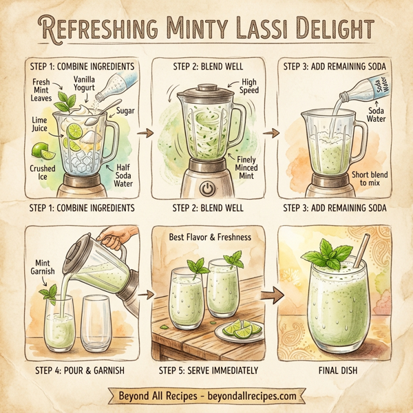 Refreshing Minty Lassi Delight instructions