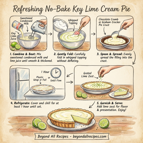 Refreshing No-Bake Key Lime Cream Pie instructions