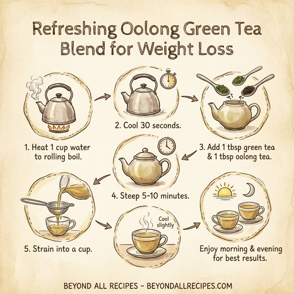 Refreshing Oolong Green Tea Blend for Weight Loss instructions