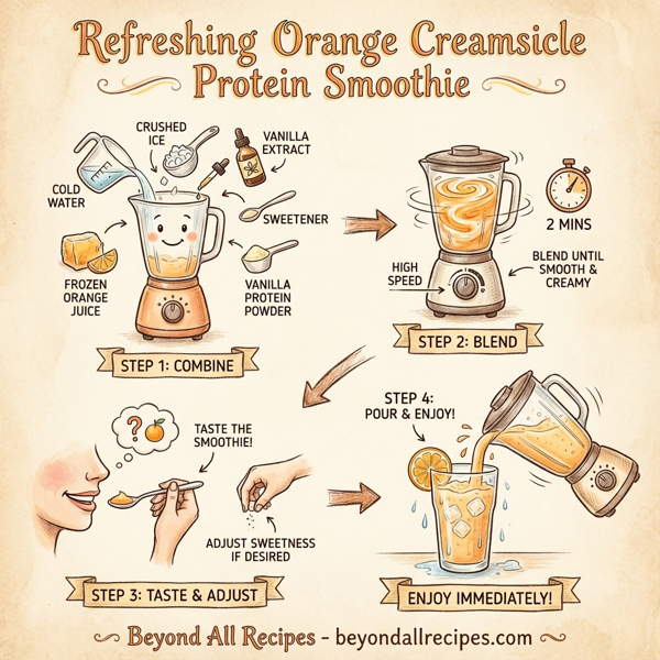 Refreshing Orange Creamsicle Protein Smoothie instructions