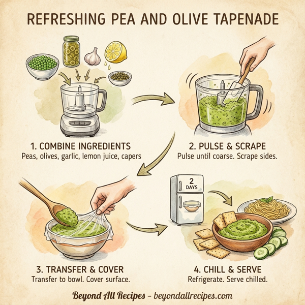 Refreshing Pea and Olive Tapenade instructions