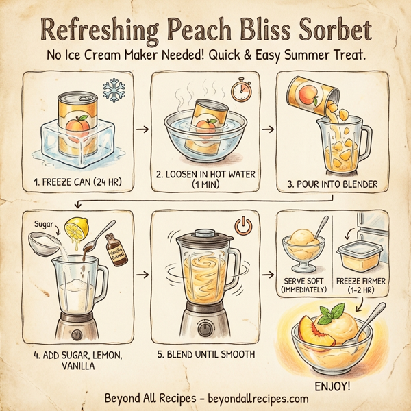 Refreshing Peach Bliss Sorbet instructions