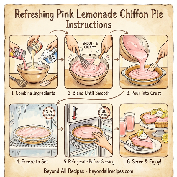 Refreshing Pink Lemonade Chiffon Pie instructions