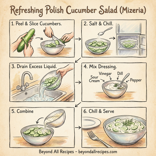 Refreshing Polish Cucumber Salad with Dill (Mizeria) instructions