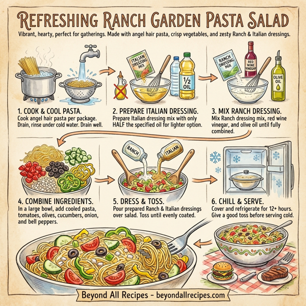 Refreshing Ranch Garden Pasta Salad instructions