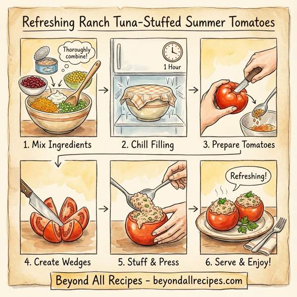 Refreshing Ranch Tuna-Stuffed Summer Tomatoes instructions