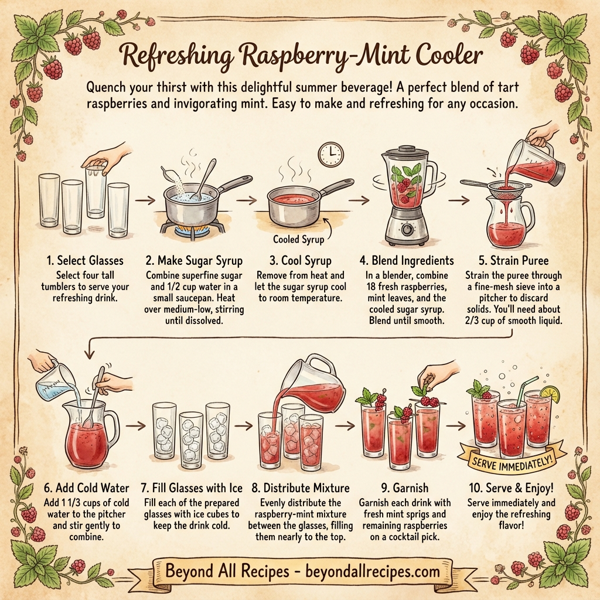 Refreshing Raspberry-Mint Cooler instructions