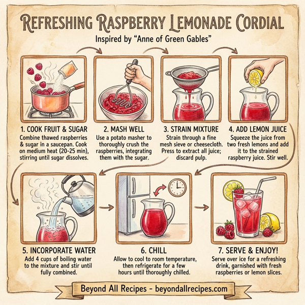 Refreshing Raspberry Lemonade Cordial instructions