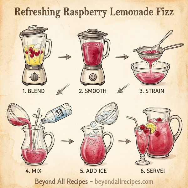 Refreshing Raspberry Lemonade Fizz instructions
