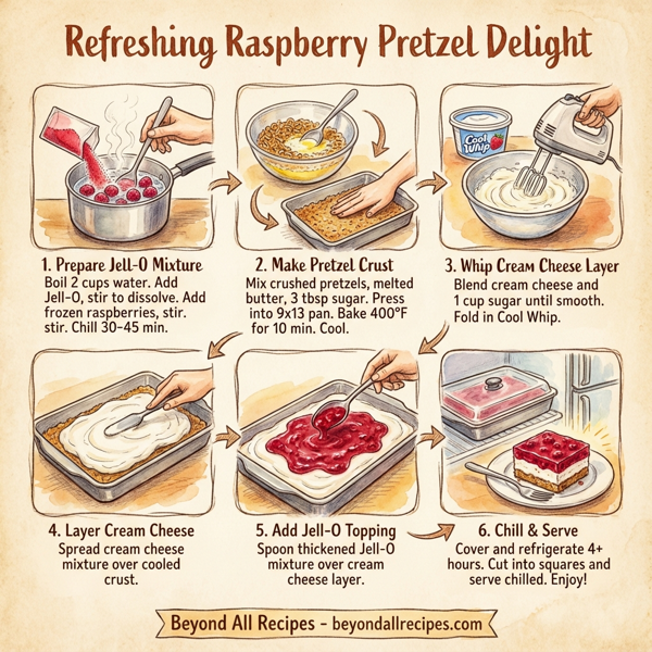 Refreshing Raspberry Pretzel Delight instructions