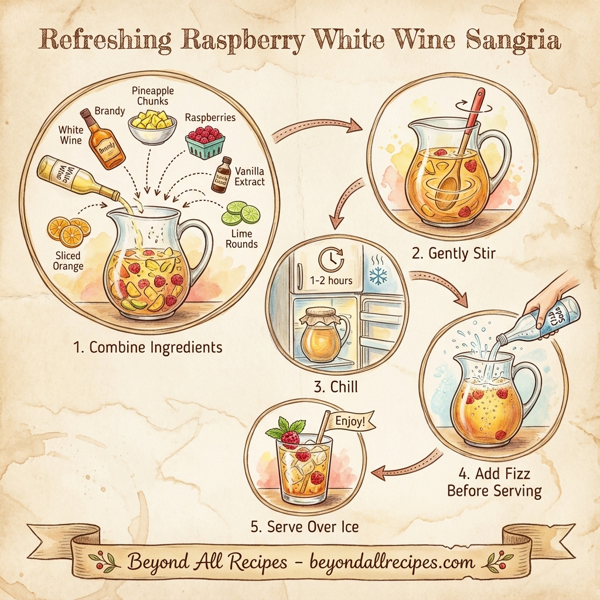 Refreshing Raspberry White Wine Sangria instructions